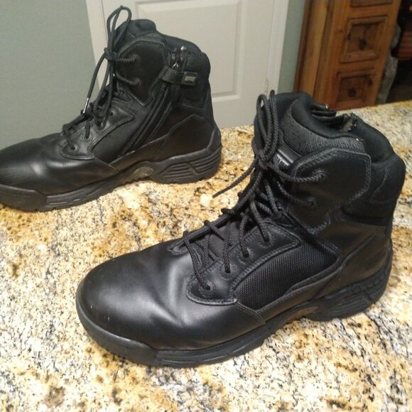 Magnum Stealth Force 6.0 SZ Composite Toe Work Boots Black Leather Mens 13 EUC main image 8